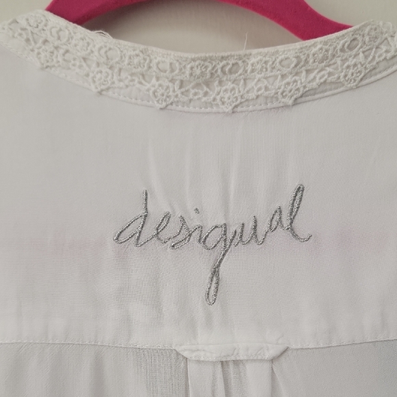 Desigual White Nature-Inspired Women's Blouse - Picture 8 of 16